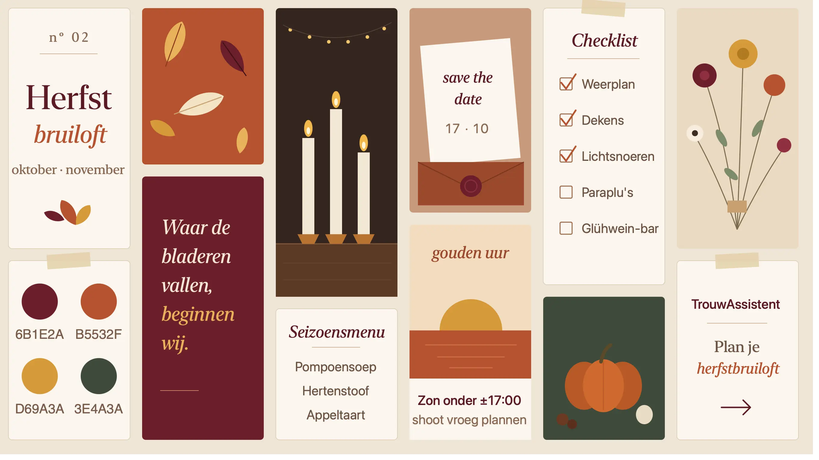 Trouwen in de herfst: zo creëer je een sfeervolle bruiloft in oktober en november